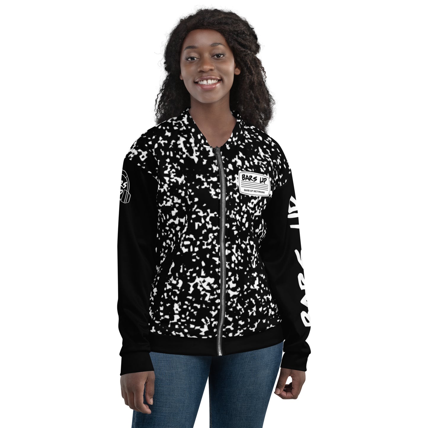 Novelty Graphic Bomber Jacket - Composition Book of Rhymes