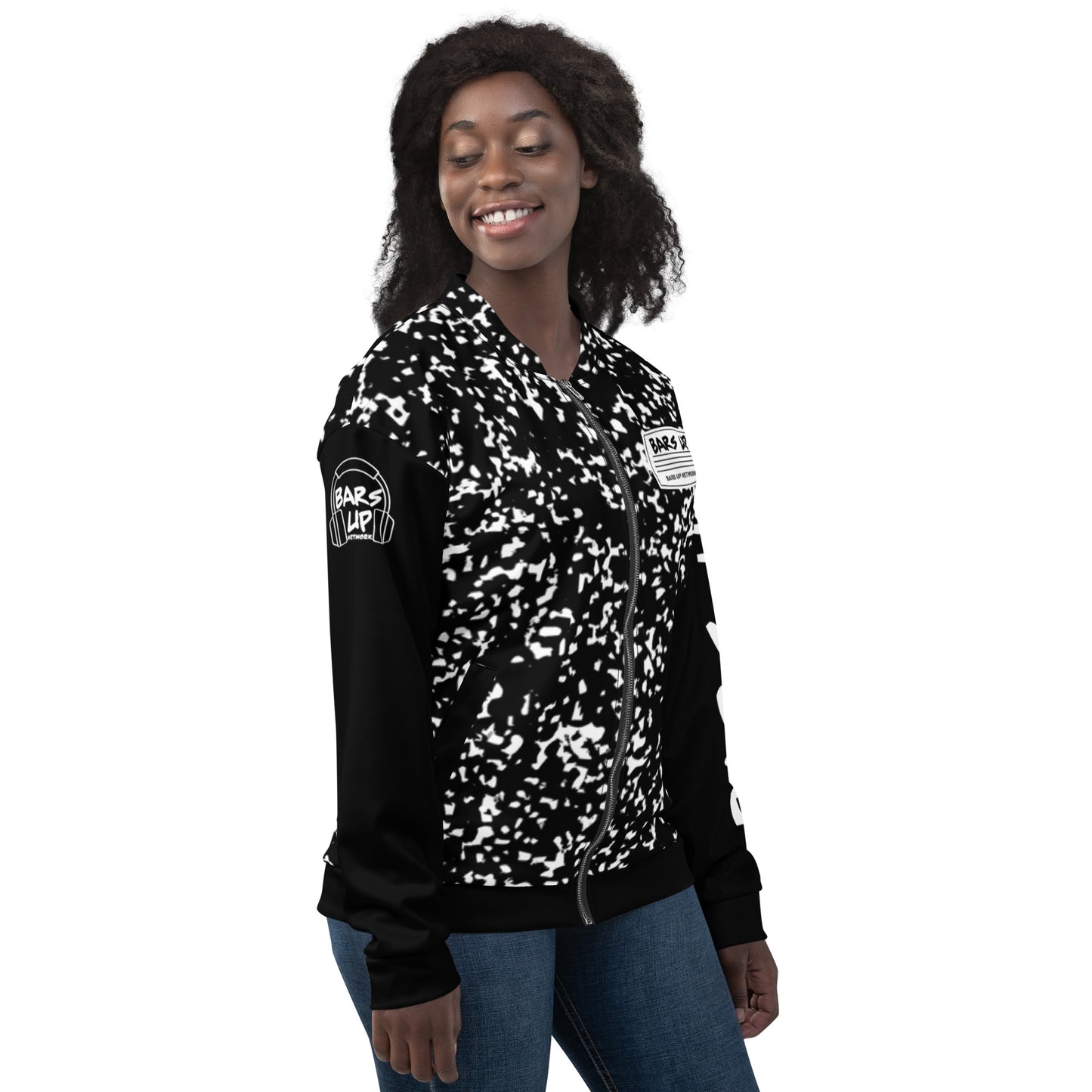 Novelty Graphic Bomber Jacket - Composition Book of Rhymes