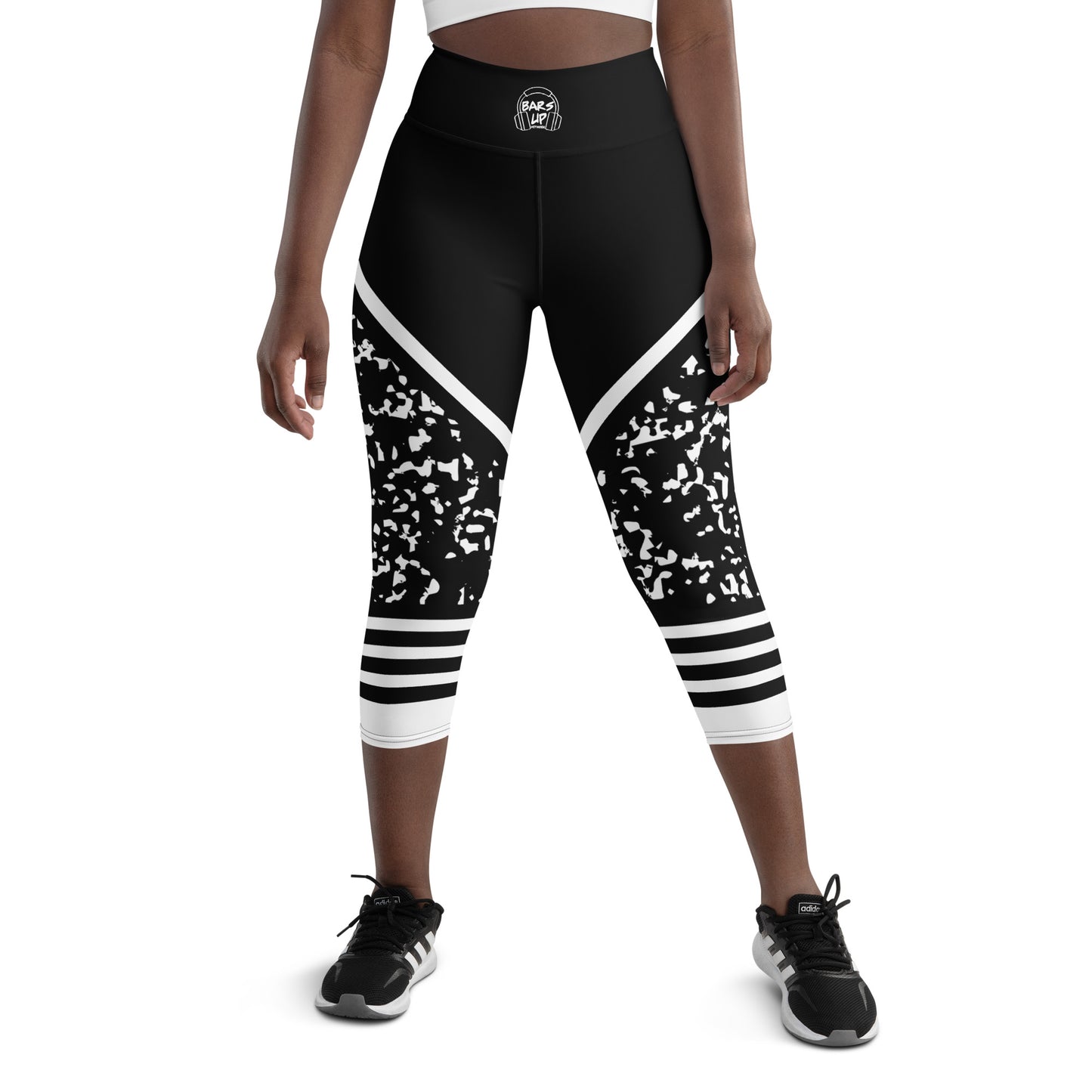 Novelty Graphic Yoga Capri Leggings - Composition Book of Rhymes
