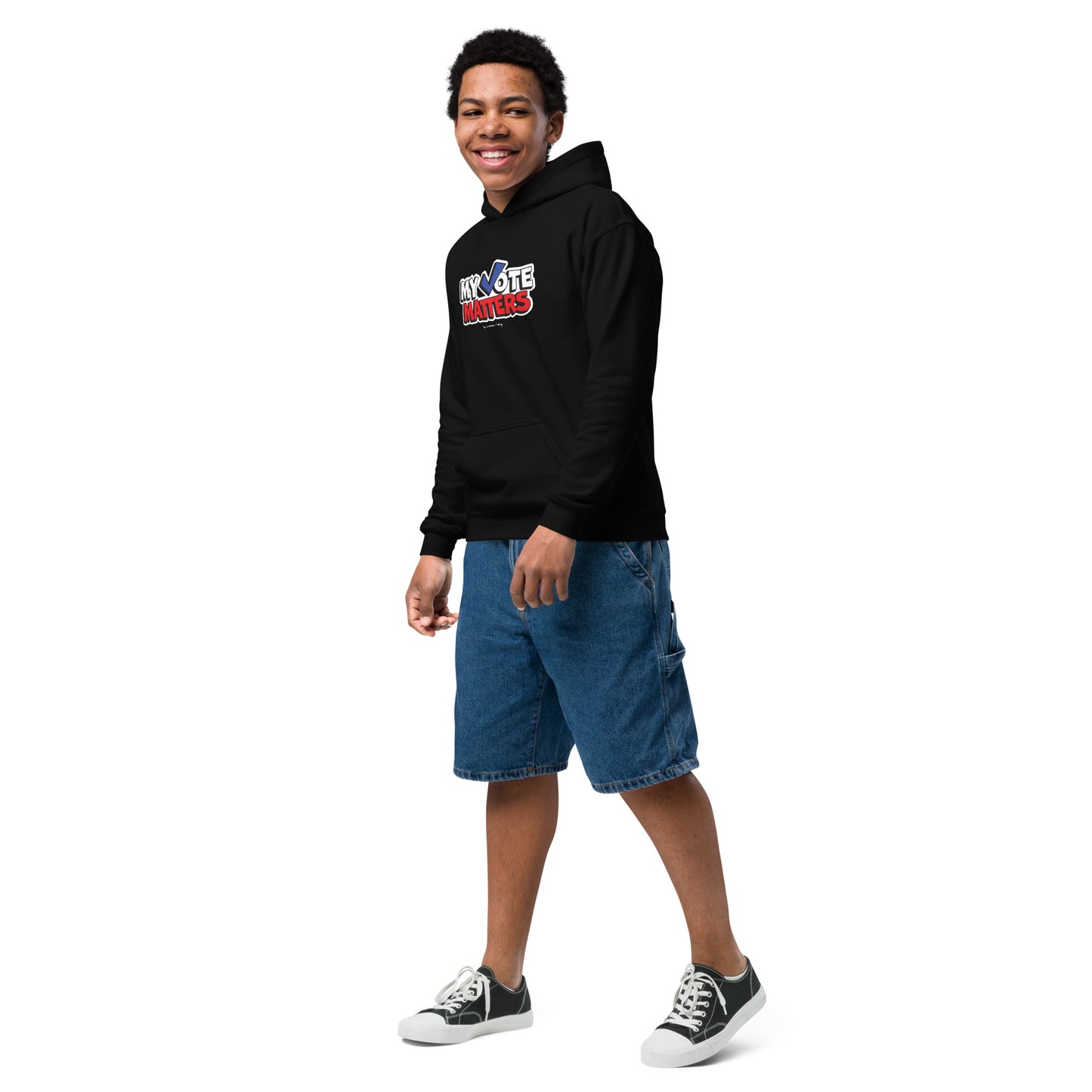 Youth heavy blend hoodie - My Vote Matters
