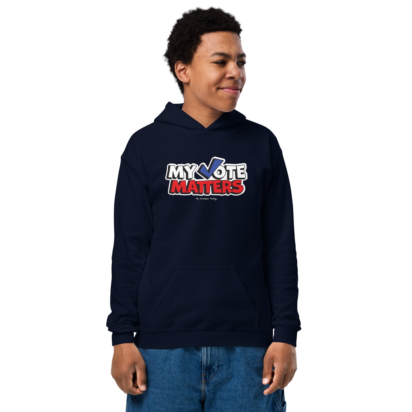 Youth heavy blend hoodie - My Vote Matters