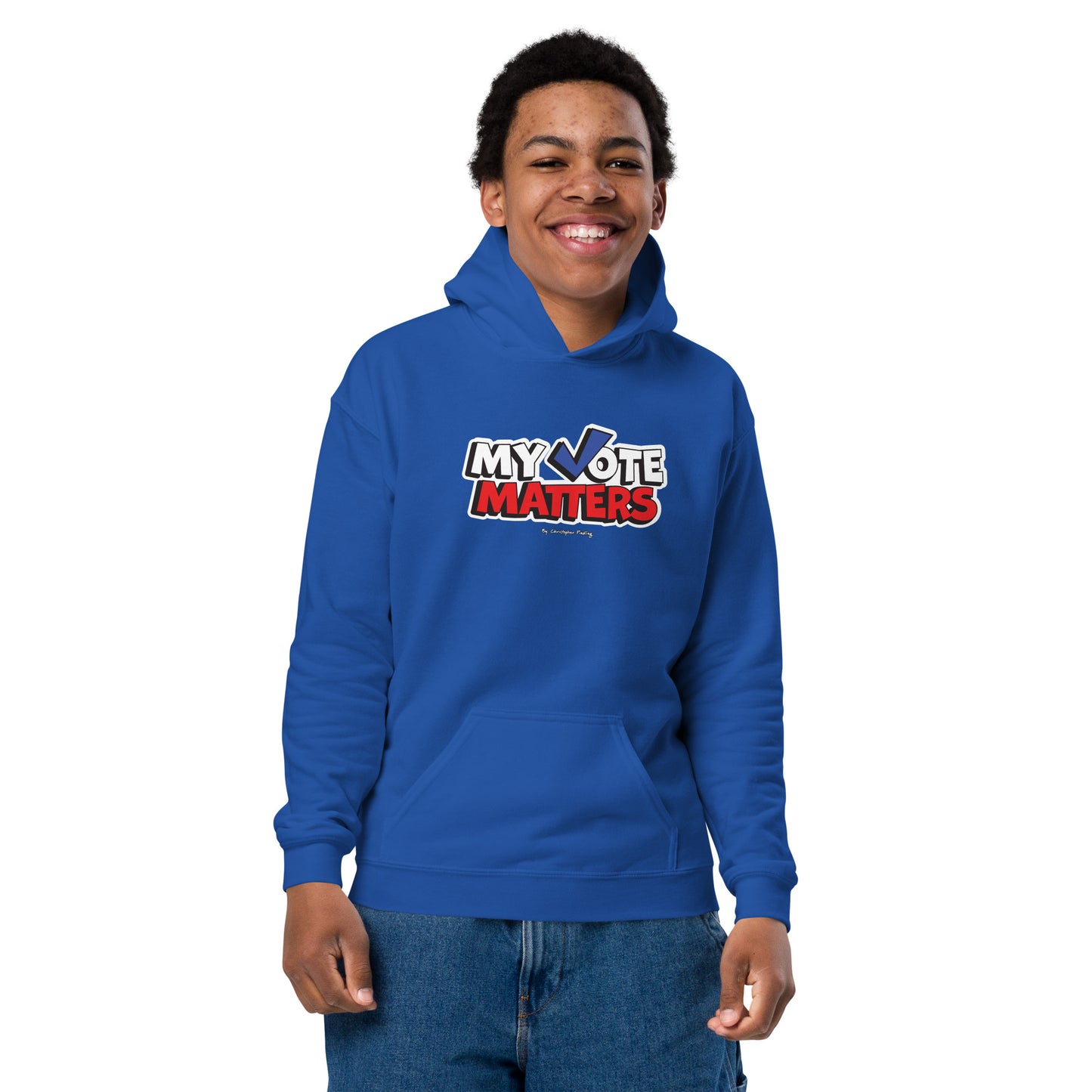 Youth heavy blend hoodie - My Vote Matters