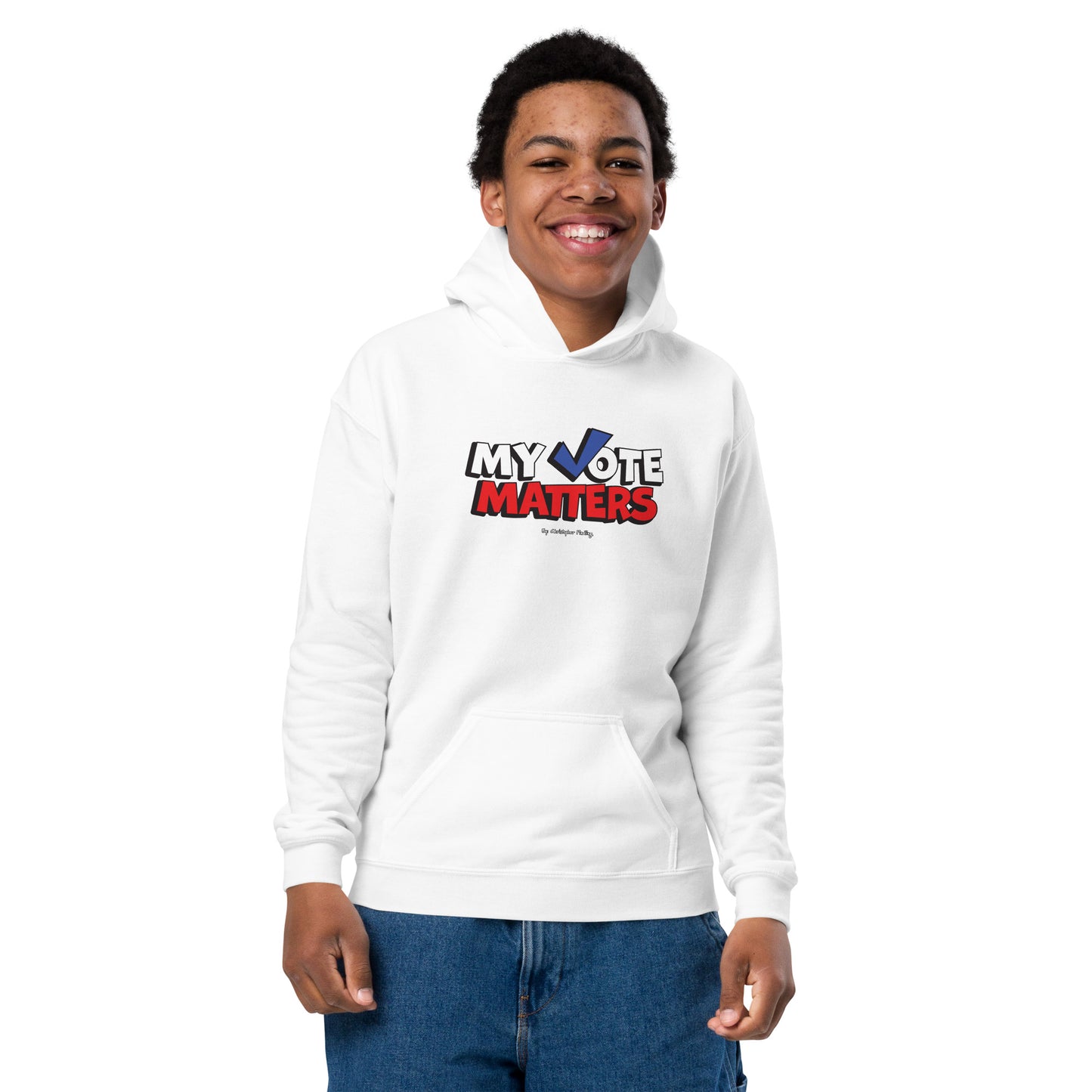 Youth heavy blend hoodie - My Vote Matters