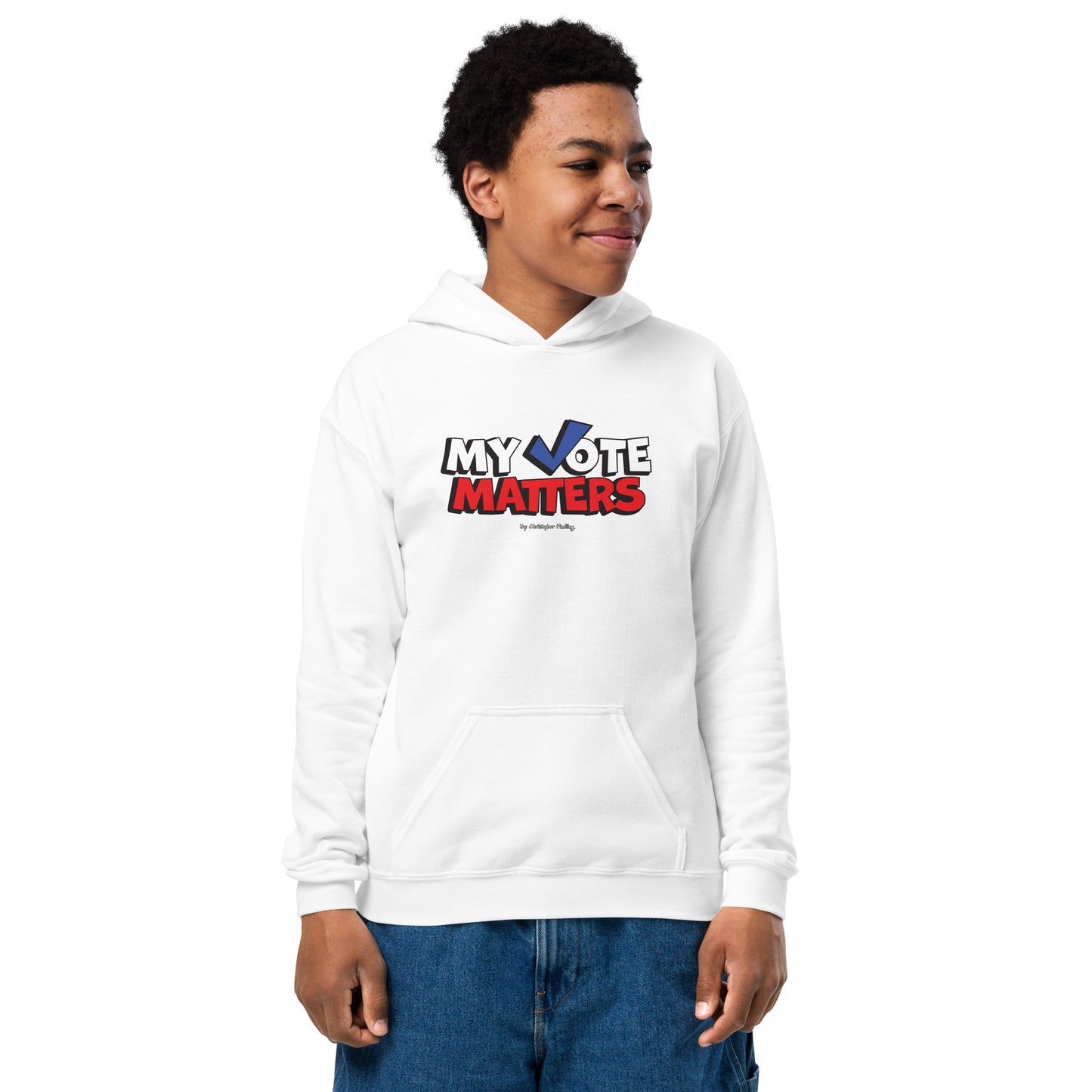 Youth heavy blend hoodie - My Vote Matters
