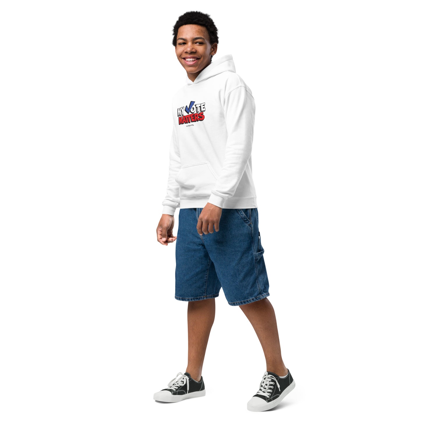 Youth heavy blend hoodie - My Vote Matters