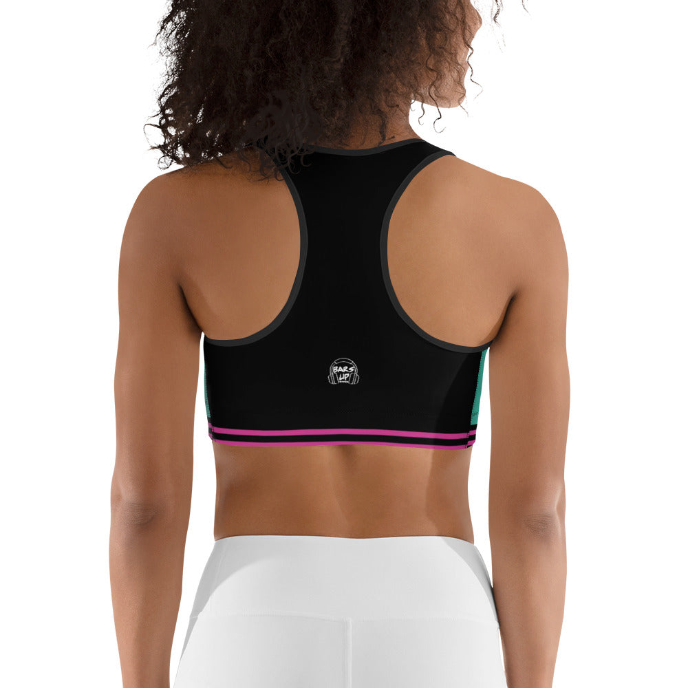 Women's Medium Support Racerback Sports Bra - TAPE POP GREEN