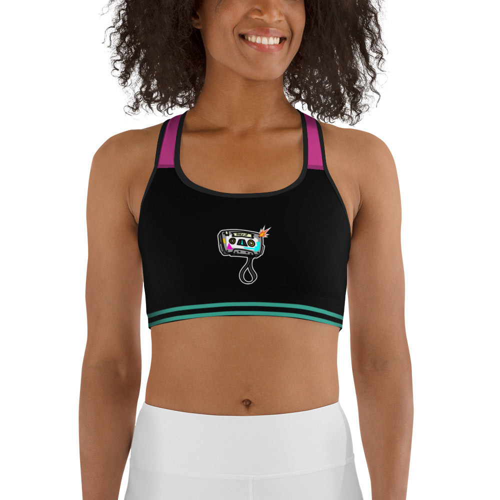 Women's Medium Support Racerback Sports Bra - TAPE POP PINK