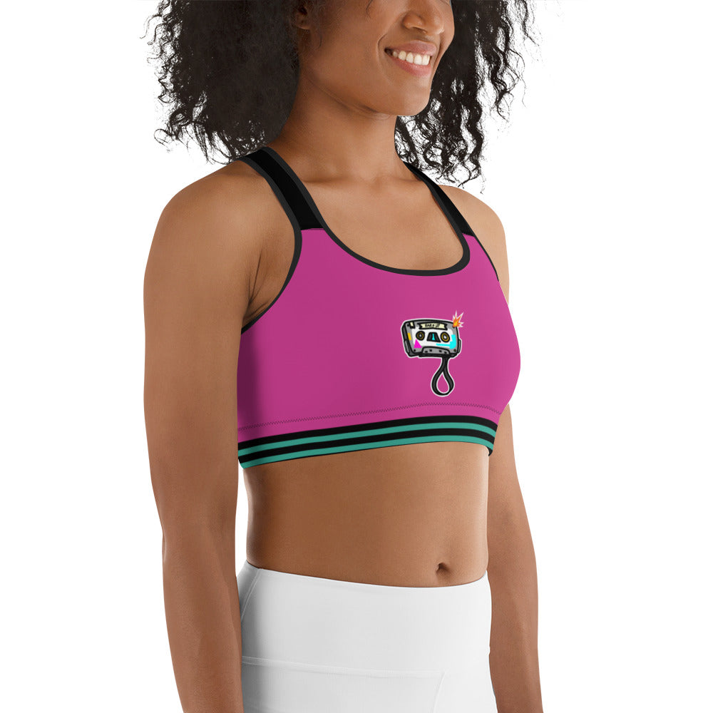 Women's Medium Support Racerback Sports Bra - TAPE POP PINK