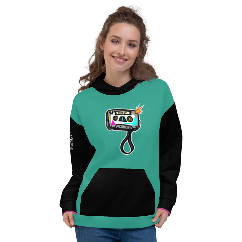 Women's Hoodie Long Sleeve Casual Graphic Sweatshirt - TAPE POP GREEN