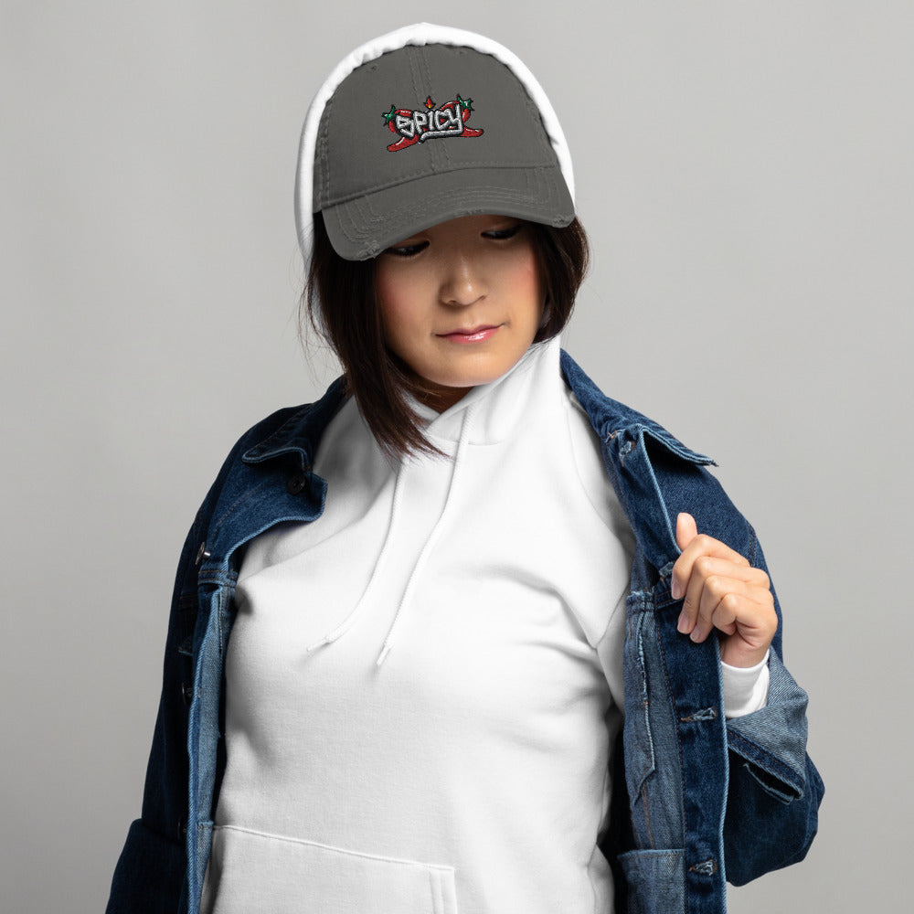 BARS UP - SPICY - Distressed Dad Hat