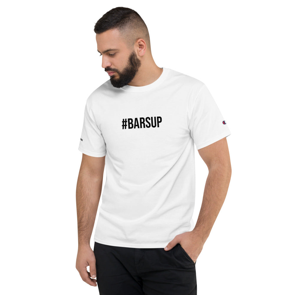 BARS UP HASHTAG - Men's Champion T-Shirt (WHITE)