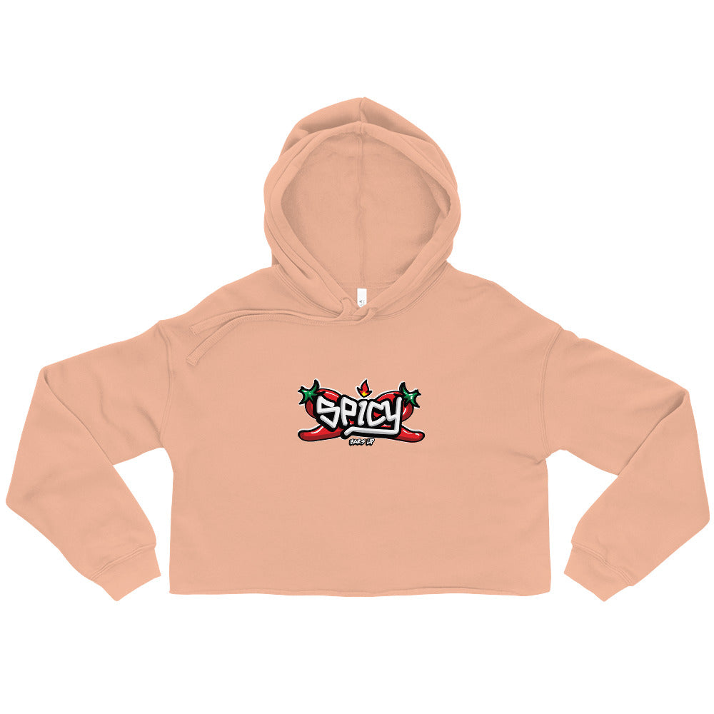 Women's Crop Top Hoodie Long Sleeve Casual Graphic Sweatshirt - SPICY