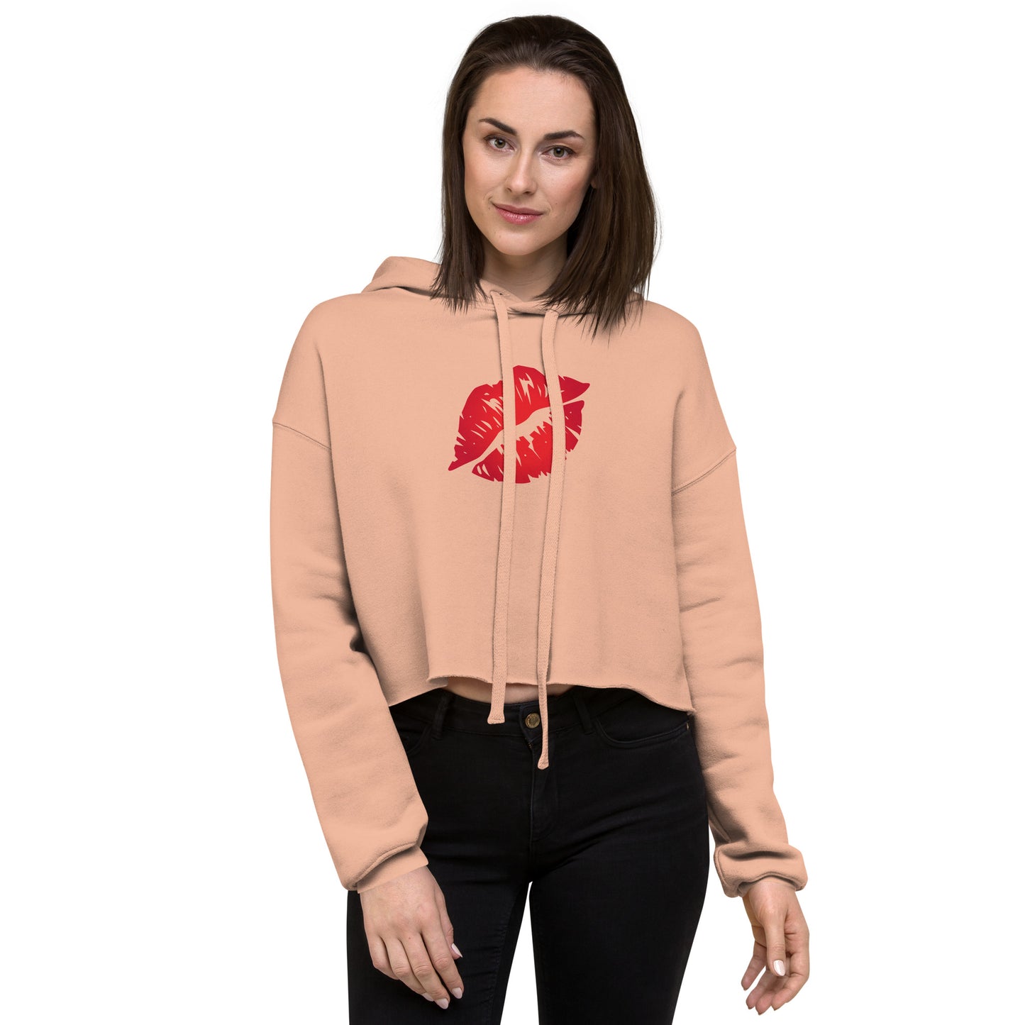 Women’s Novelty Crop Hoodie Graphic - Kiss