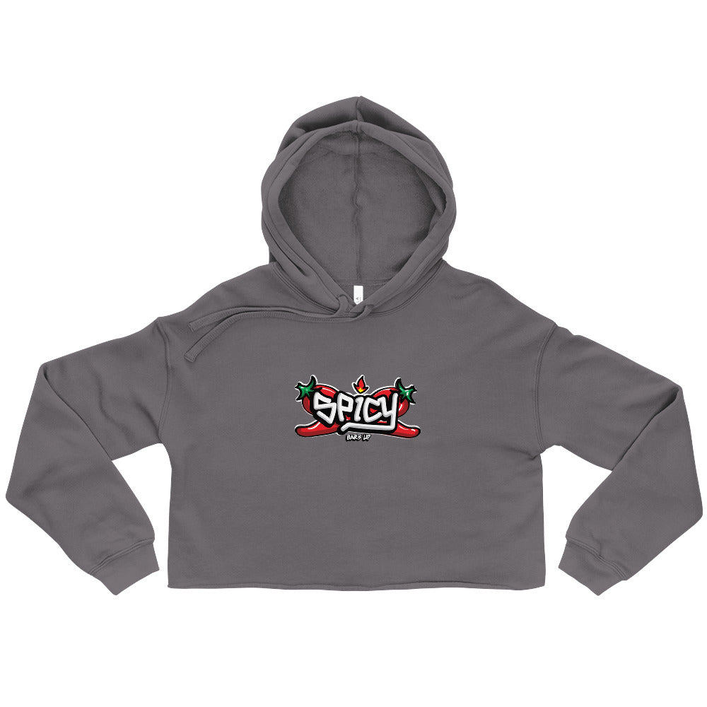 Women's Crop Top Hoodie Long Sleeve Casual Graphic Sweatshirt - SPICY