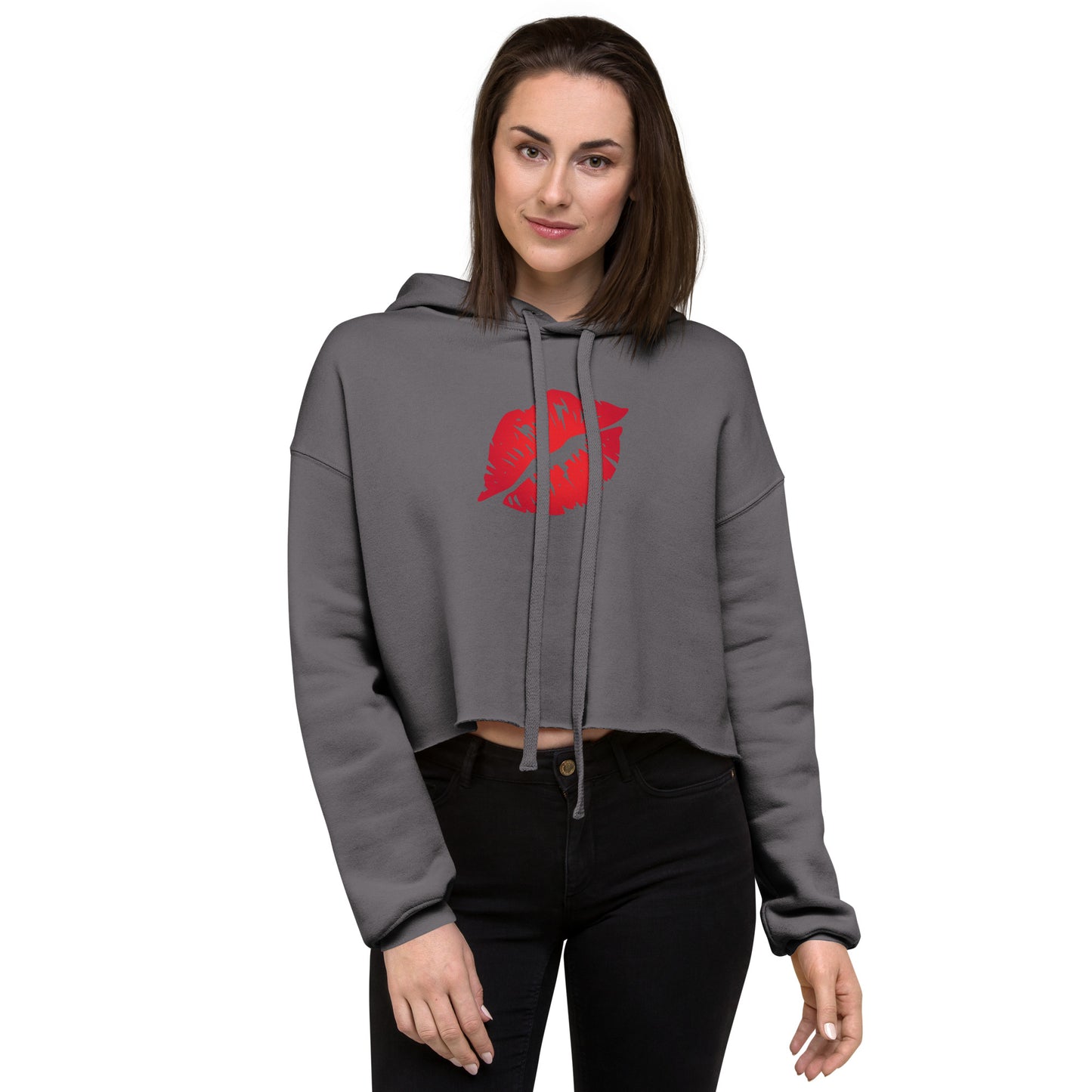 Women’s Novelty Crop Hoodie Graphic - Kiss