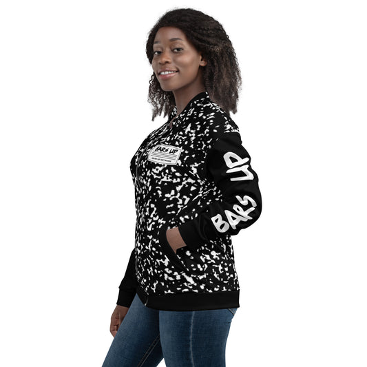 Novelty Graphic Bomber Jacket - Composition Book of Rhymes