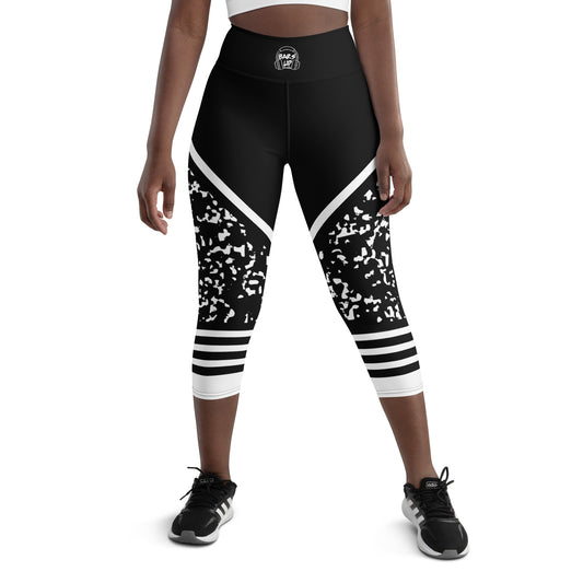 Novelty Graphic Yoga Capri Leggings - Composition Book of Rhymes