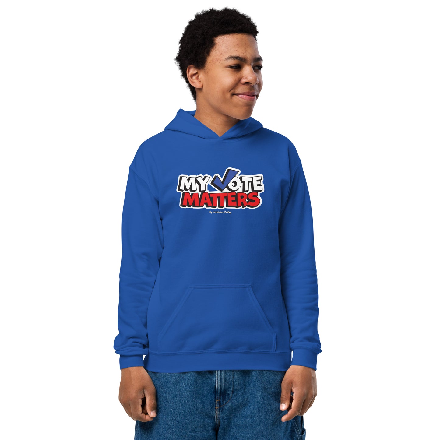 Youth heavy blend hoodie - My Vote Matters