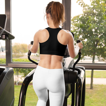 Women's Medium Support Racerback Sports Bra - SPICY BLACK