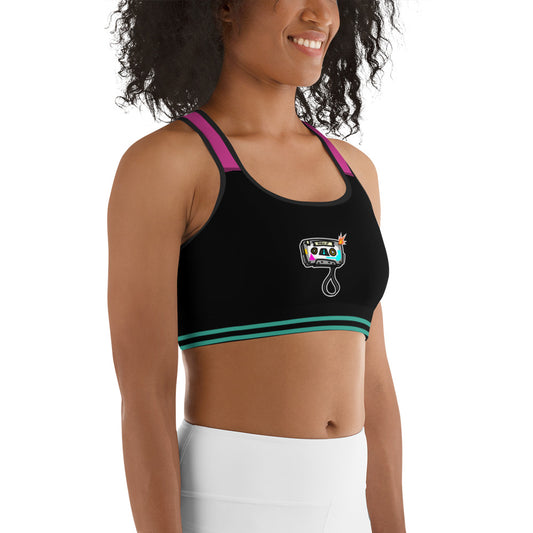Women's Medium Support Racerback Sports Bra - TAPE POP PINK