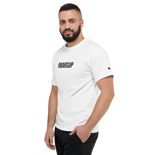 BARS UP HASHTAG - Men's Champion T-Shirt (WHITE)