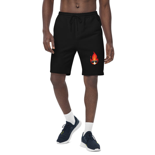 Men's Graphic Novelty Fleece Shorts - Cool Fire