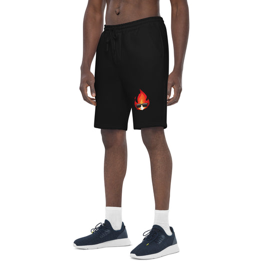 Men's Graphic Novelty Fleece Shorts - Cool Fire