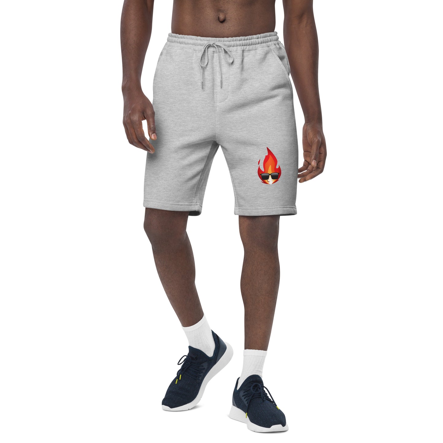 Men's Graphic Novelty Fleece Shorts - Cool Fire