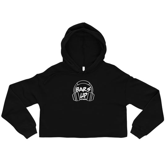 Women's Crop Top Hoodie Long Sleeve Casual Graphic Sweatshirt - BARS UP LOGO