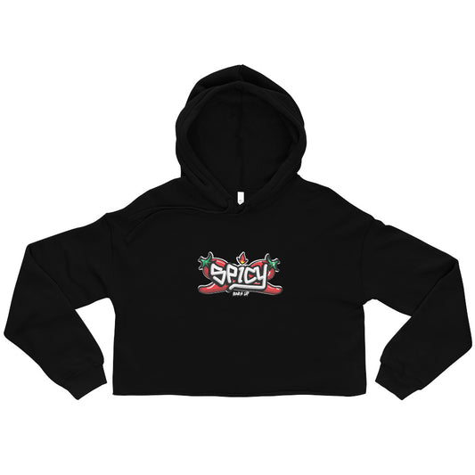 Women's Crop Top Hoodie Long Sleeve Casual Graphic Sweatshirt - SPICY