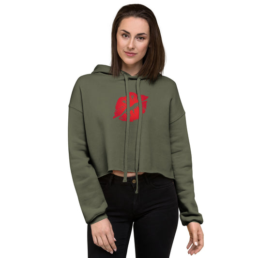 Women’s Novelty Crop Hoodie Graphic - Kiss